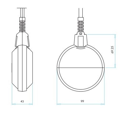 Поплавковий сигналізатор рівня EMAS SKF-20 - фото №1