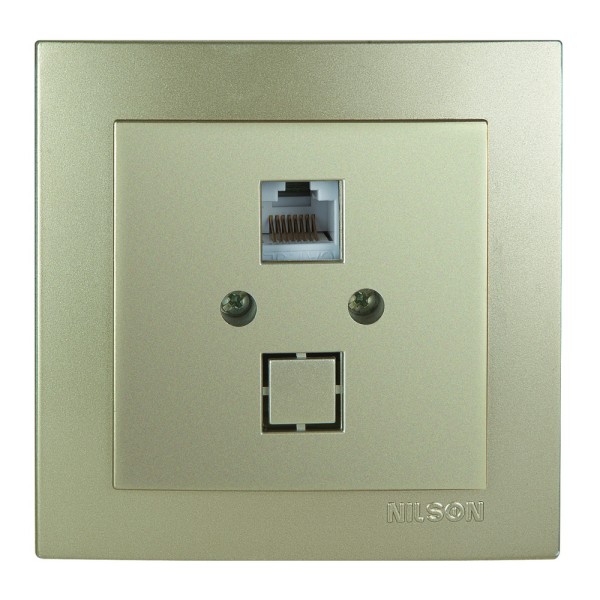 Розетка Nilson Touran золото комп'ютерна CAT5e RJ45 ( 24151044 )