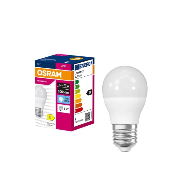 Светодиодная лампочка Osram 4099854546907 E27 1x7W 4000K 1055Lm IP20 - фото №2