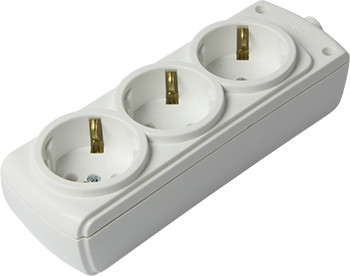 Тримісна колодка E.Next etes.3.z із заземленням (s042102)