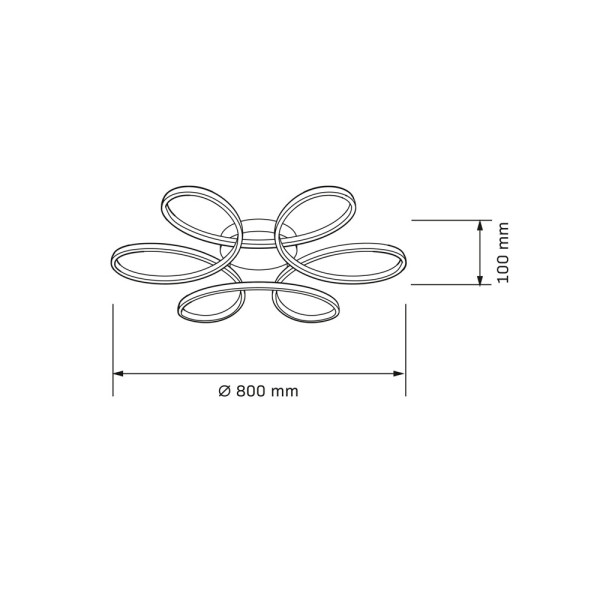 Люстра Goldlux 331823 Fiore XL LED 1x42W 4000K 5500Lm IP20 черная - фото №3
