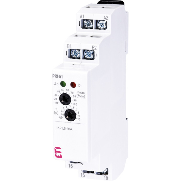 Реле контролю споживаного струму ETI 002470019 PRI-51/16 (1 6..16A) (1x8A AC1)