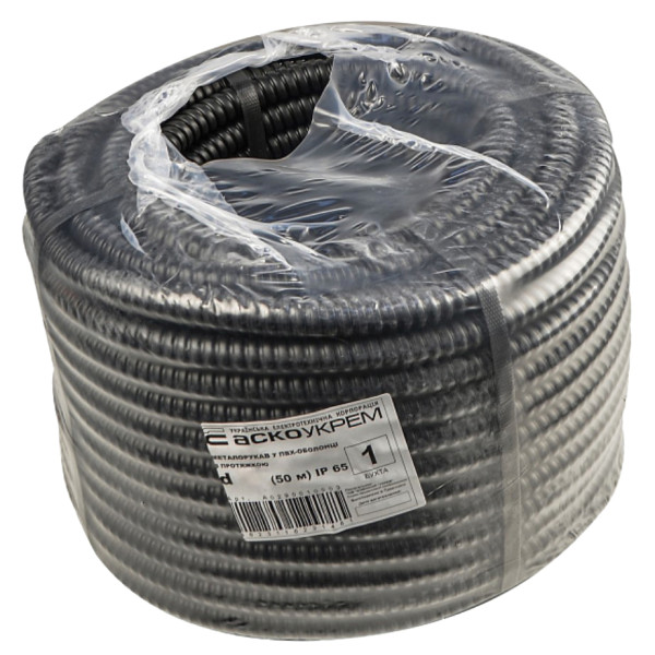 Металлорукав Аско-Укрем в ПВХ-оболочке с протяжкой d16 (50м) A0290010004