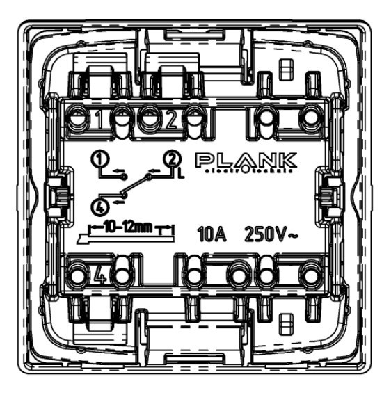 Одноклавішний механізм прохідного перемикача Plank Electrotechnic Classic/Nordic (PLK0211241) антрацит - фото №5