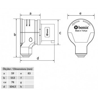 Вилка Bemis BC1-3403-2130 220В 3х32A 90° полиамид IP44 (6.2.1.164384) - фото №1