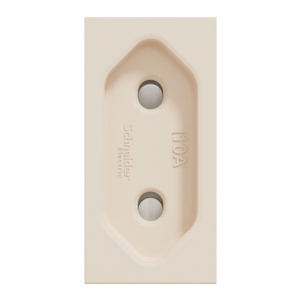 Розетка Schneider Electric Unica New NU303144 со шторками винтовой зажим 1м бежевая - фото №1