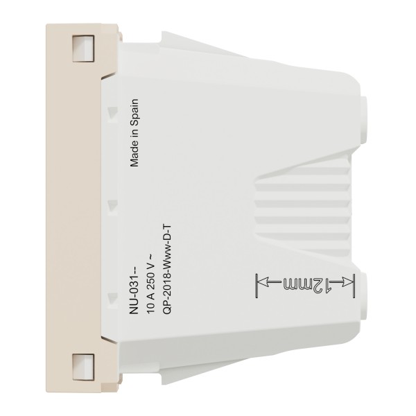 Розетка Schneider Electric Unica New NU303144 со шторками винтовой зажим 1м бежевая - фото №2