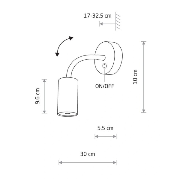 Бра Nowodvorski 39070 Eye flex S GU10 1x10W IP20 Wh - фото №2