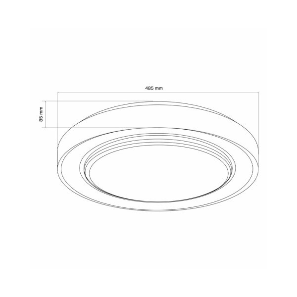Люстра с пультом светодиодная, потолочный светильник Goldlux 326706 Zygmunt 50 Led 1x72W 3000K-6000K 8000Lm IP44 Bk - фото №4