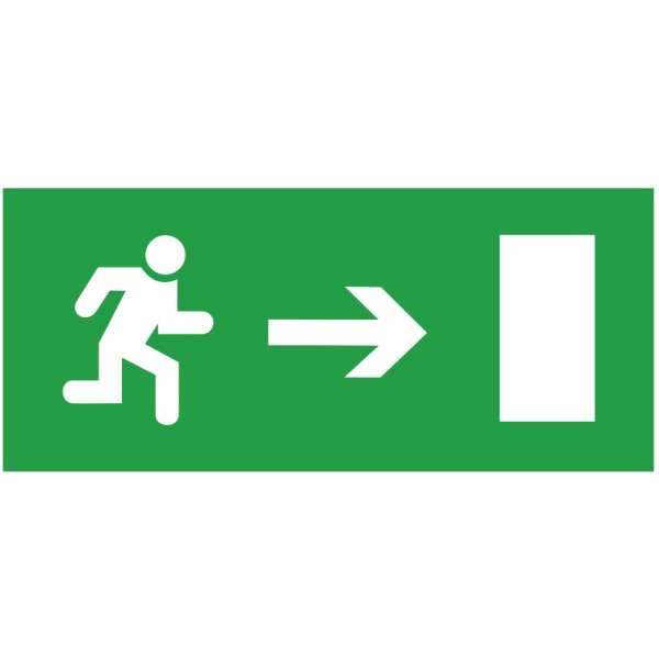 Інформаційна наклейка на світильник Delux (90012015) "Exit Right" (REL803) 119х323мм