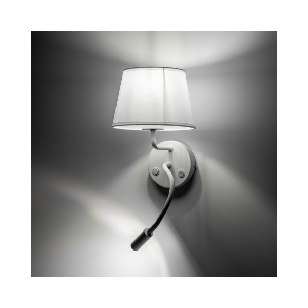 Бра, настенный светильник Tk Lighting 10080 Maja E27+G9 2x60+6W IP20 Wh - фото №1