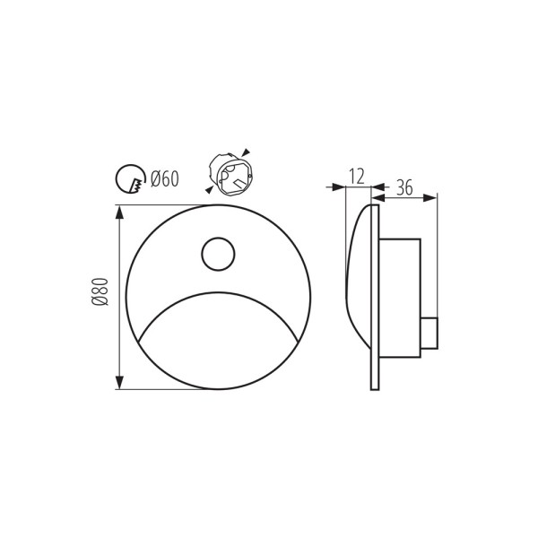 Светильник для подсветки лестницы/коридора Kanlux 39137 Exin LED 1x2.5W 4000K 50Lm IP65 серый - фото №4