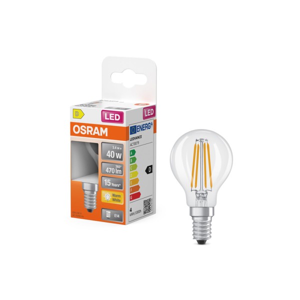 Светодиодная лампочка Osram 4099854468759 LED E14 1x3.4W 2700K 470Lm IP20 - фото №2