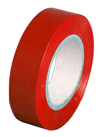 ПВХ изолента 0,13x15мм красная 10 метров DKC - фото №1