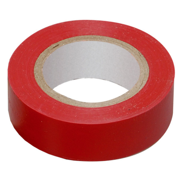 ПВХ изолента 0,13x15мм красная 10 метров DKC - фото №2