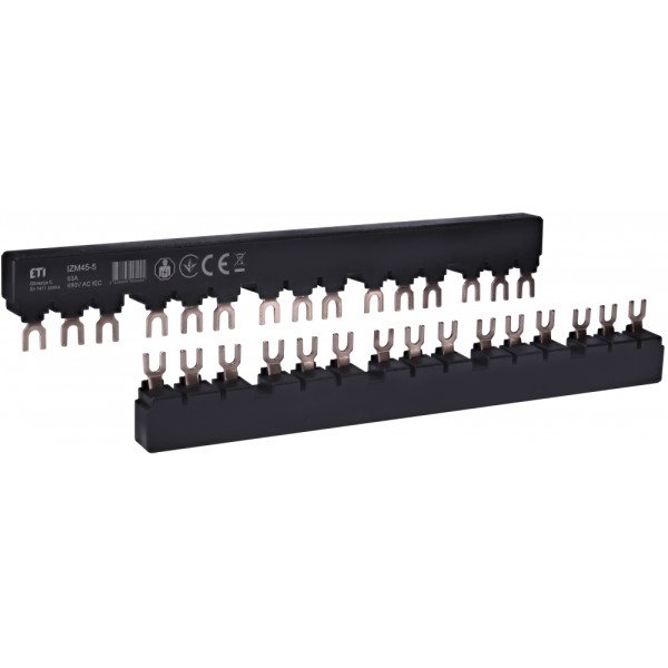 Ізольована з'єднувальна шина ETI IZM45-5 5хМРЕ до 40А (2921301)