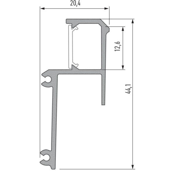 Профиль для светодиодной ленты Lumines IPA12 серебро - фото №3