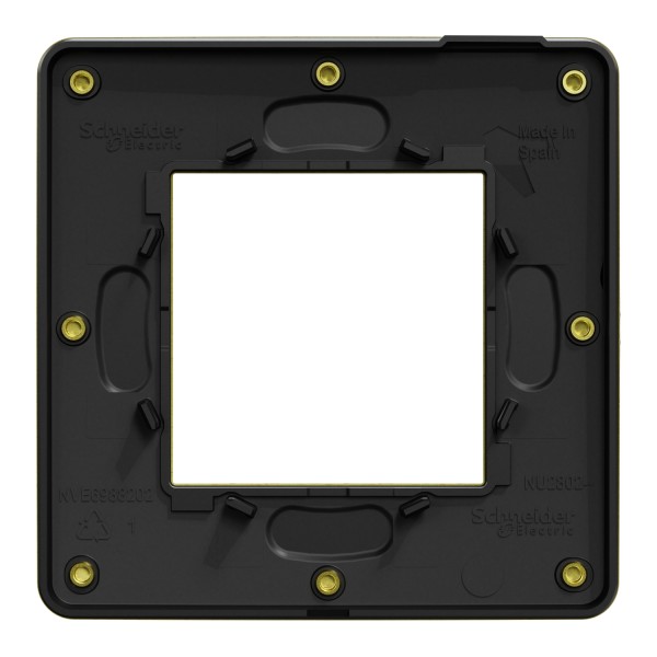 Одномісна рамка Schneider Electric Unica New NU280262M матова золото/антрацит - фото №3