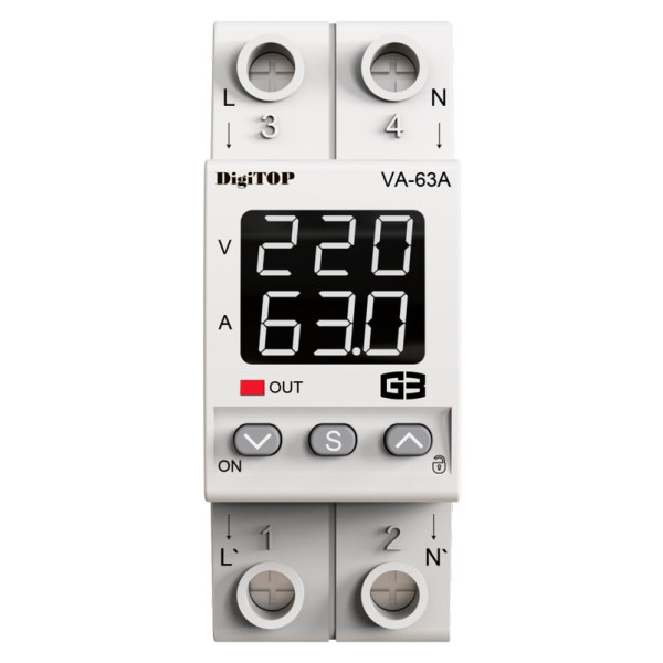 Реле напруги DigiTOP VA-63A M2W - фото №1