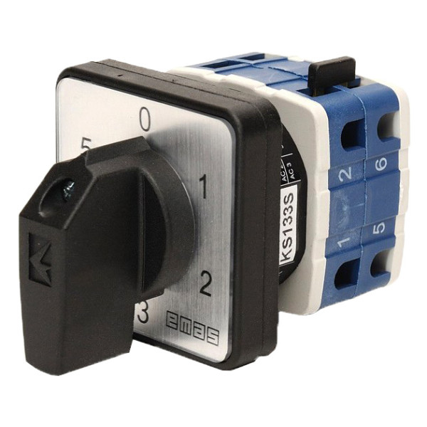 Кулачковий перемикач EMAS PSA040KS133S 3-ступінчастий (0-1-2-3) 40А
