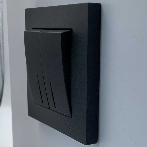 Выключатель EL-BI VEGA антрацит матовый 2-кл с подсветкой ( 510-016700-203 ) - фото №1