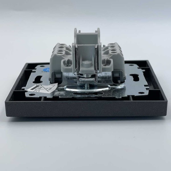 Выключатель EL-BI VEGA антрацит матовый 2-кл с подсветкой ( 510-016700-203 ) - фото №3