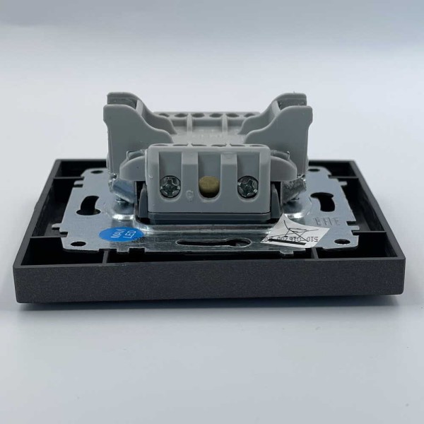 Выключатель EL-BI VEGA антрацит матовый 2-кл с подсветкой ( 510-016700-203 ) - фото №4