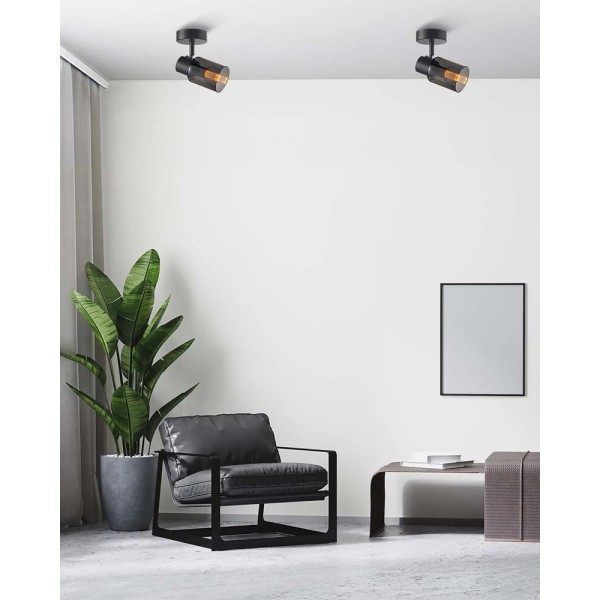 Світильник поворотний, спот Goldlux 331519 Rebecca E14 1x8W IP20 чорний - фото №1