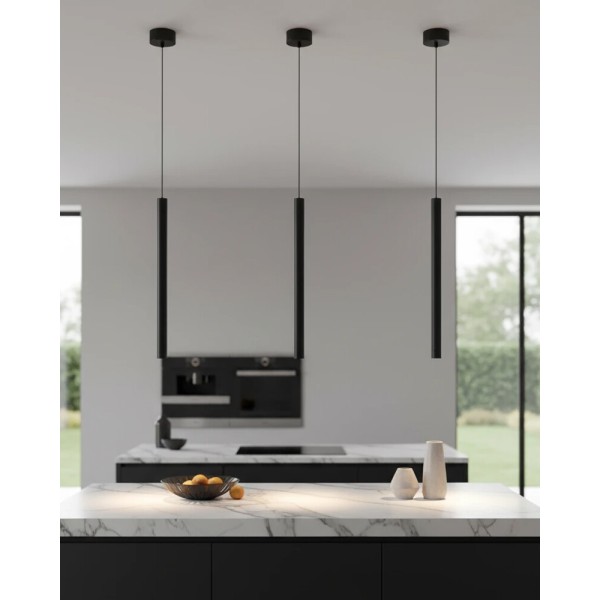 Подвесной светильник, люстра Azzardo AZ6309 Verno LED 1x8W 4000K 439Lm IP20 черный - фото №1