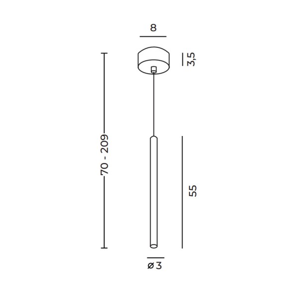 Подвесной светильник, люстра Azzardo AZ6309 Verno LED 1x8W 4000K 439Lm IP20 черный - фото №2
