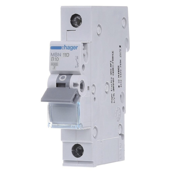 Автоматический выключатель Hager MBN110 6кА B 10A 1P