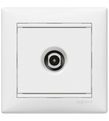 Механизм розетки телевизионной Valena белый - фото №1