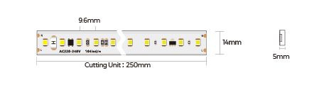 LED стрічка COLORS 104-2835-220V-IP65 10.6W 1060Lm 4000K 20м (H8104-230V-12mm-NW) - фото №1