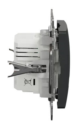 USB-розетка Schneider Electric Sedna Design & Elements A+C 2,4A чорна SDD114402 - фото №2