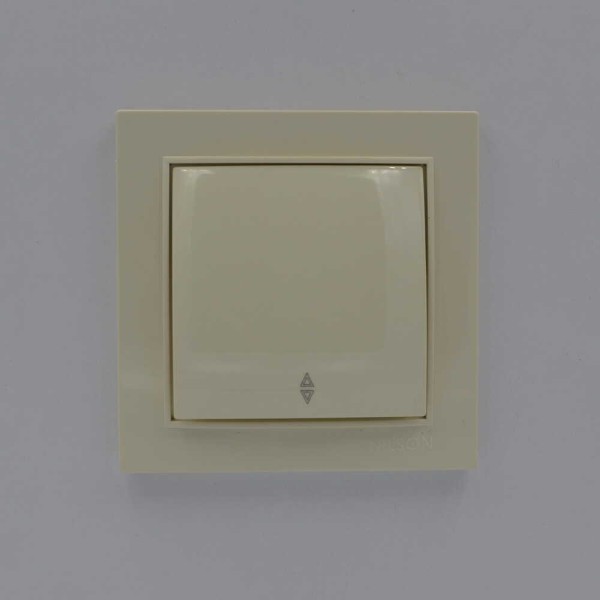 Вимикач Nilson Thor бкремовий 1кл прохідний ( 27121007 ) - фото №1