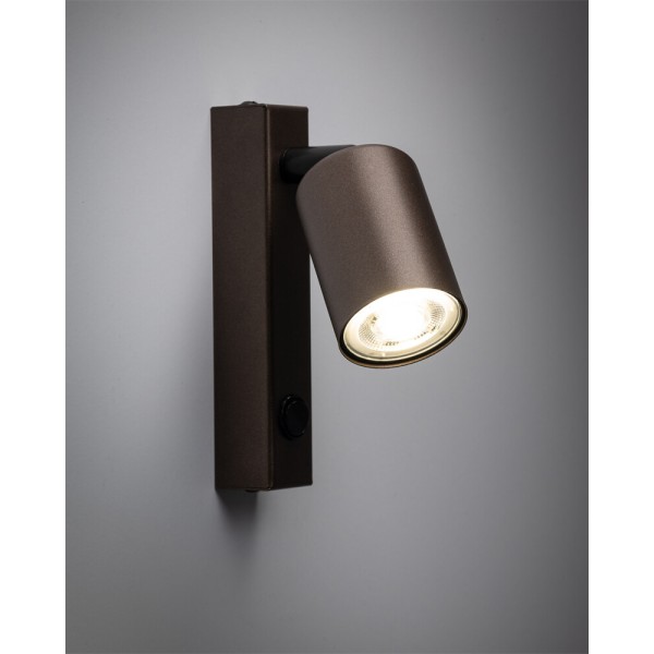 Бра, настінний світильник TK Lighting 4872 Top GU10 1x10W IP20 коричневий - фото №1