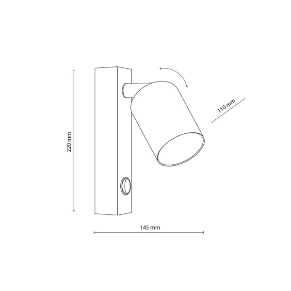 Бра, настінний світильник TK Lighting 4872 Top GU10 1x10W IP20 коричневий - фото №4