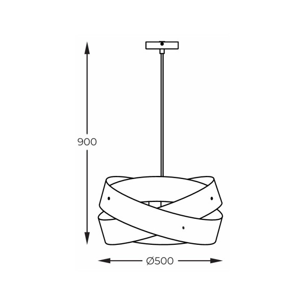 Підвісний світильник, люстра Zuma Line 5905616070469 Tornado E27 3x40W IP20 чорний - фото №4