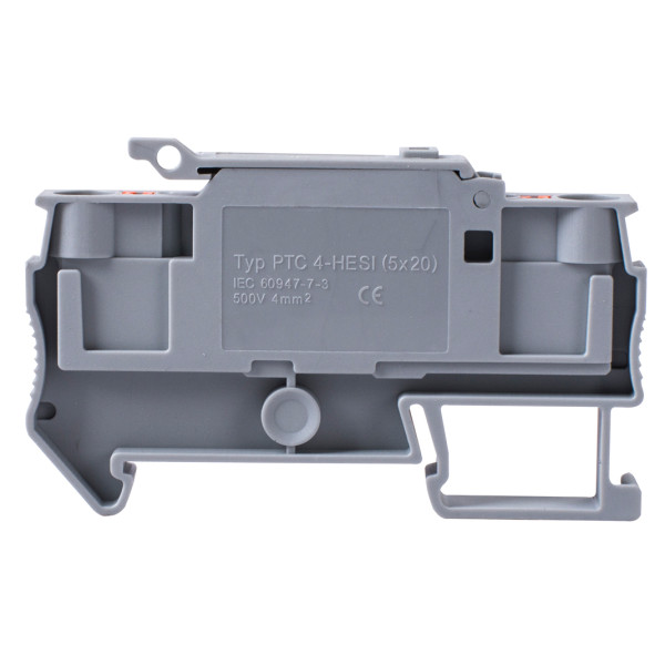 Наборная клеммная колодка E.Next e.tc.din.spring.4.HESI на DIN-рейке под предохранитель 5x20 (s070007) - фото №1