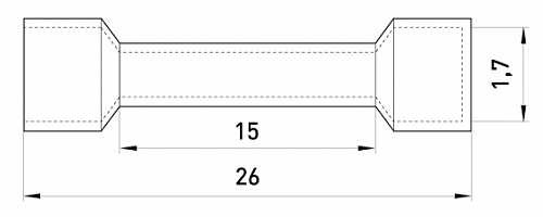 З'єднувальна гільза E.Next e.splice.stand.bv.1.yellow 0,5-1,5 кв.мм жовта (s4036002) - фото №1
