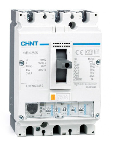 Силовой автоматический выключатель Chint NM8N-250S EN 250 3P