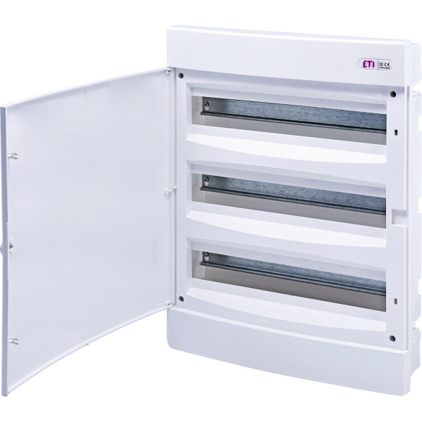 Встраиваемый щиток ETI 001101048 ECM 3x18PO 54 М с белой дверцей