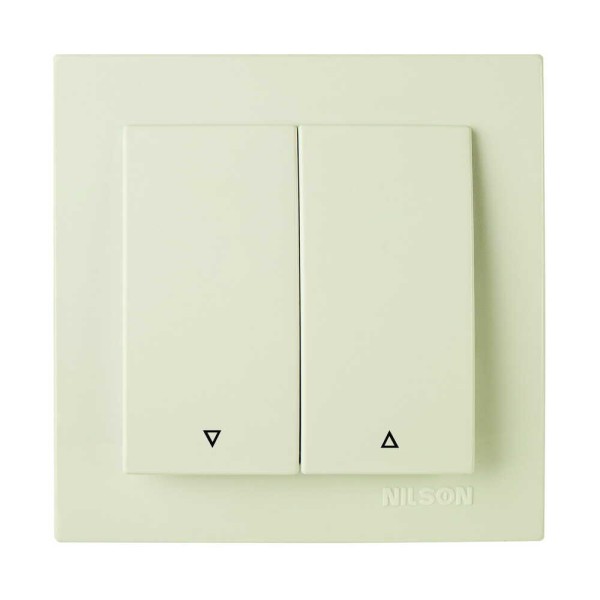 Выключатель Nilson Touran кремовый жалюзи 2кл ( 24121011 )