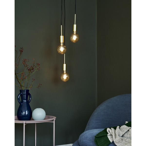 Подвесной светильник, люстра Nordlux 2112063035 Paco E27 3x25W IP20 латунный - фото №1