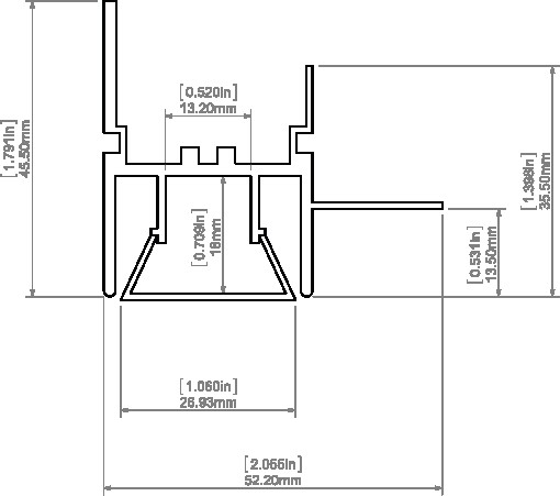 LED-профіль KLUS FOLED-BOK, 1 метр - фото №4