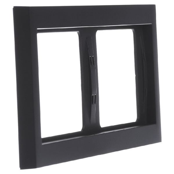 Рамка 2-местная, горизонтальная, антрацит Berker K.1 - фото №2