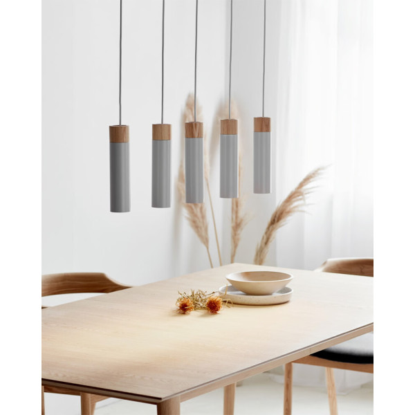 Подвесной светильник, люстра Nordlux 2010483010 Tilo GU10 5x15W IP20 серый - фото №1