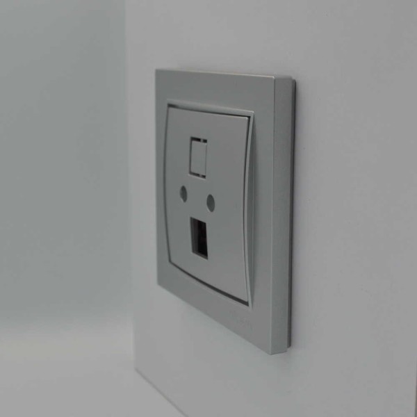 Розетка Nilson Thor серебро компьютерная без модуля ( 27131042 ) - фото №2