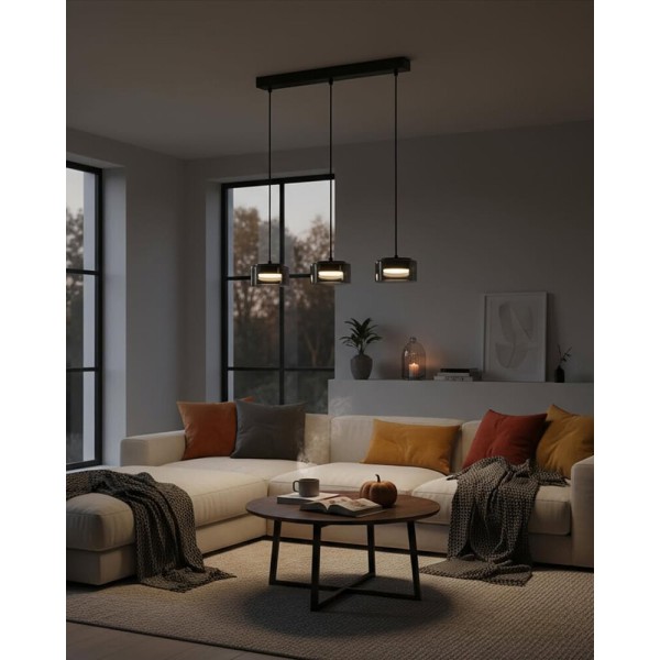 Подвесной светильник, люстра Goldlux 331281 Ofelia GX53 3x10W 4000K 660Lm IP20 черный - фото №1