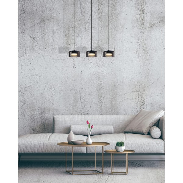 Подвесной светильник, люстра Goldlux 331281 Ofelia GX53 3x10W 4000K 660Lm IP20 черный - фото №3